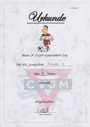 7. CVJM-Gosenbach Cup 2014 Team 1
